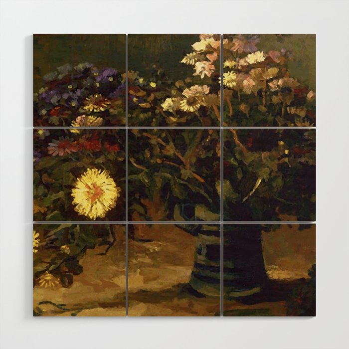 Van Gogh Still Life Bouquet of Daisies Vector Art Wood Wall Art Gallery Image 1