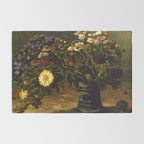 Van Gogh Still Life Bouquet of Daisies Vector Art Rug Gallery Image 2