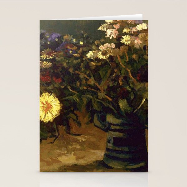Van Gogh Still Life Bouquet of Daisies Vector Art Stationery Card Gallery Image 1