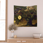 Van Gogh Still Life Bouquet of Daisies Vector Art Wall Tapestry Gallery Image 2