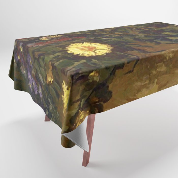 Van Gogh Still Life Bouquet of Daisies Vector Art Tablecloth Gallery Image 1