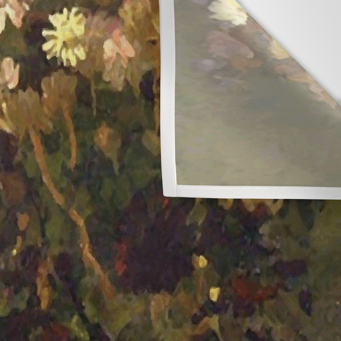 Van Gogh Still Life Bouquet of Daisies Vector Art Wall Tapestry Gallery Image 3