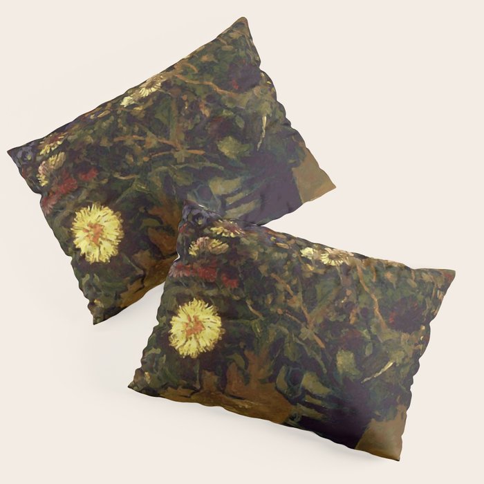 Van Gogh Still Life Bouquet of Daisies Vector Art Pillow Sham Gallery Image 3
