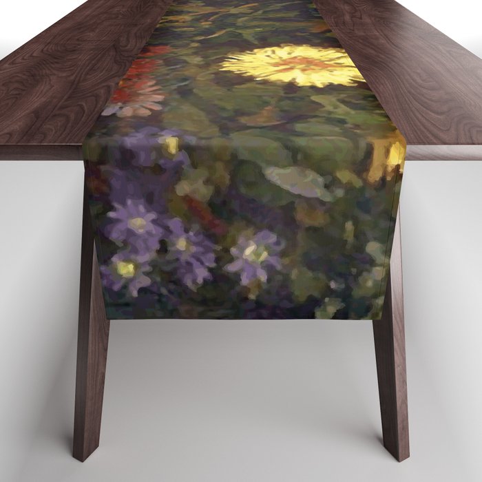 Van Gogh Still Life Bouquet of Daisies Vector Art Table Runner Gallery Image 1