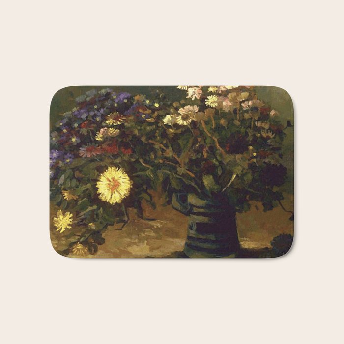 Van Gogh Still Life Bouquet of Daisies Vector Art Bath Mat Gallery Image 1