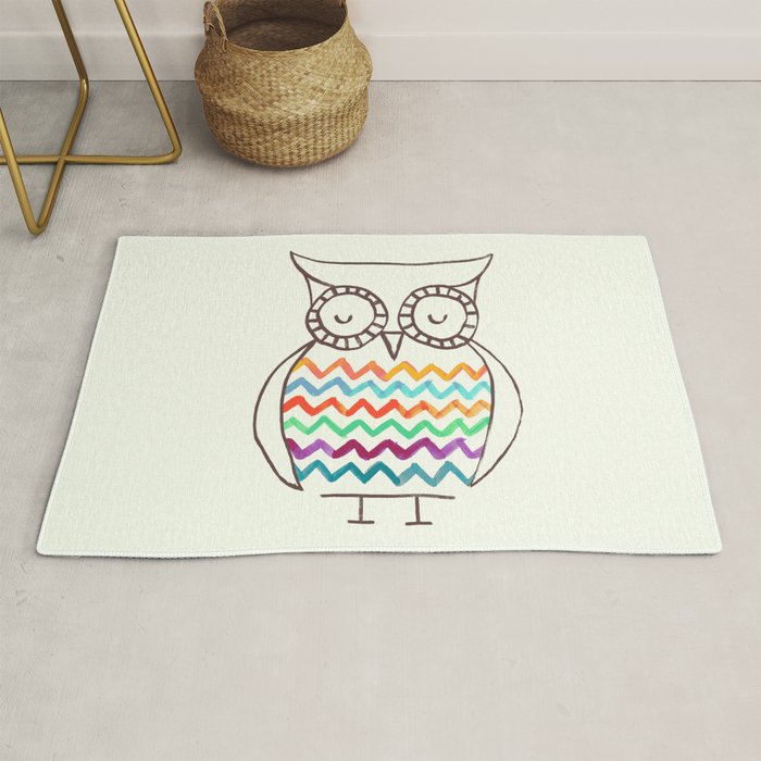 Chevron Owl Rug Gallery Image 1