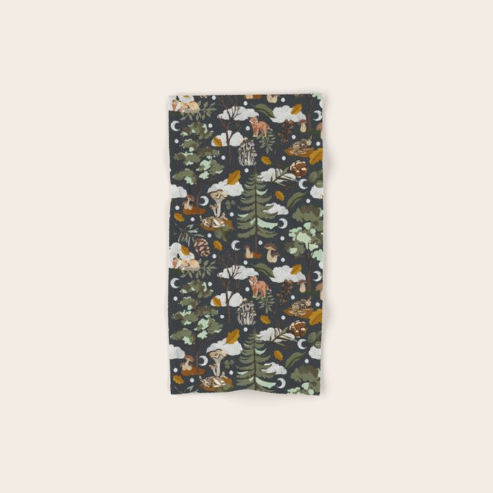 Baby animals in the dark forest DK Bath Towel Gallery Image 1
