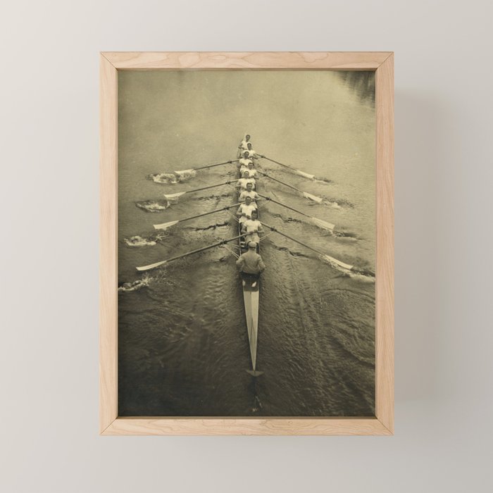 Rowing - Cambridge Crew, 1910 Mini Art Print Gallery Image 1