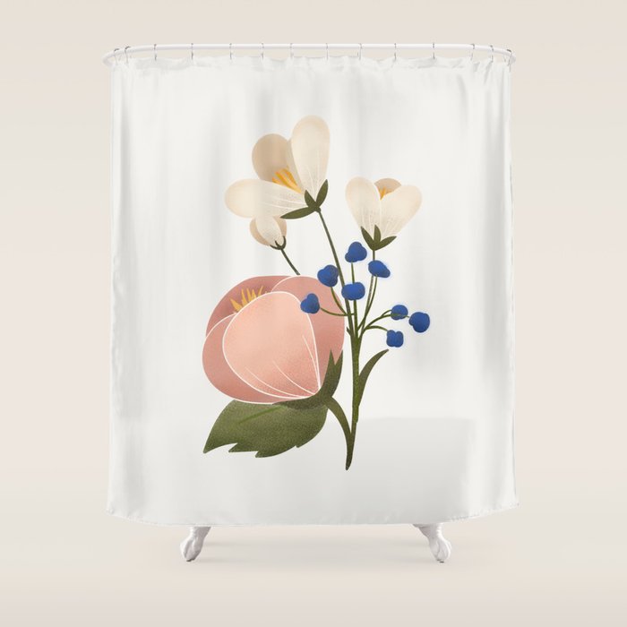 Delicate florals Shower Curtain Gallery Image 1
