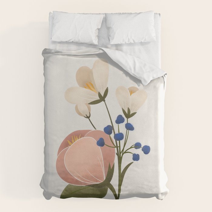 Delicate florals Duvet Cover Gallery Image 1