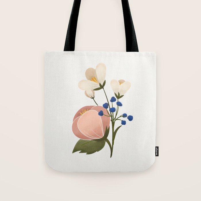 Delicate florals Tote Bag Gallery Image 1