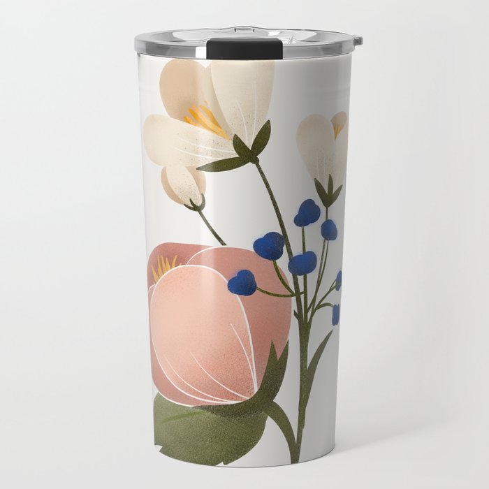 Delicate florals Travel Mug Gallery Image 1