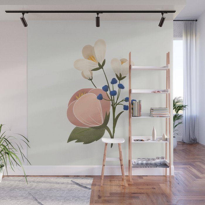 Delicate florals Wall Mural Gallery Image 1