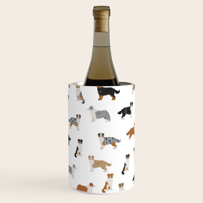 Australian Shepherd Colors Pattern Wine Chiller Gallery Image 1