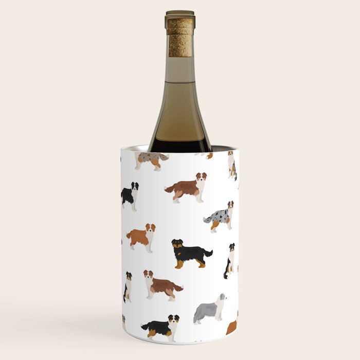 Australian Shepherd Colors Pattern Wine Chiller Gallery Image 2