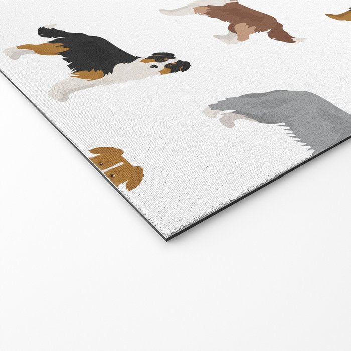 Australian Shepherd Colors Pattern Welcome Mat Gallery Image 2