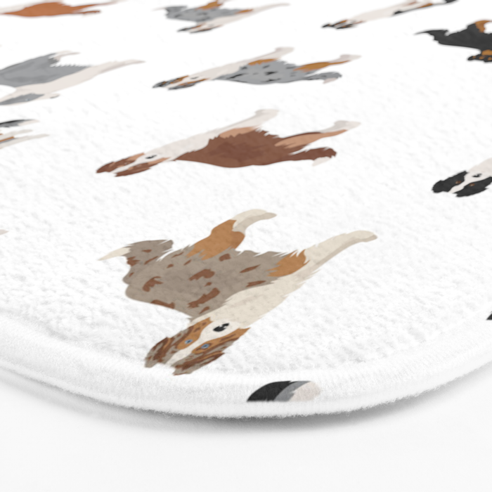 Australian Shepherd Colors Pattern Bath Mat Gallery Image 3