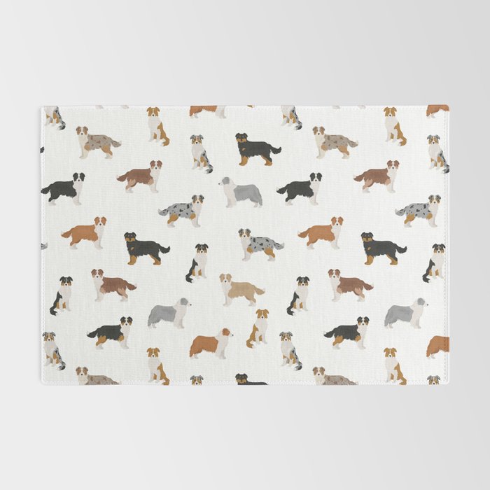 Australian Shepherd Colors Pattern Rug Gallery Image 2