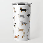 Australian Shepherd Colors Pattern Travel Mug Gallery Image 1