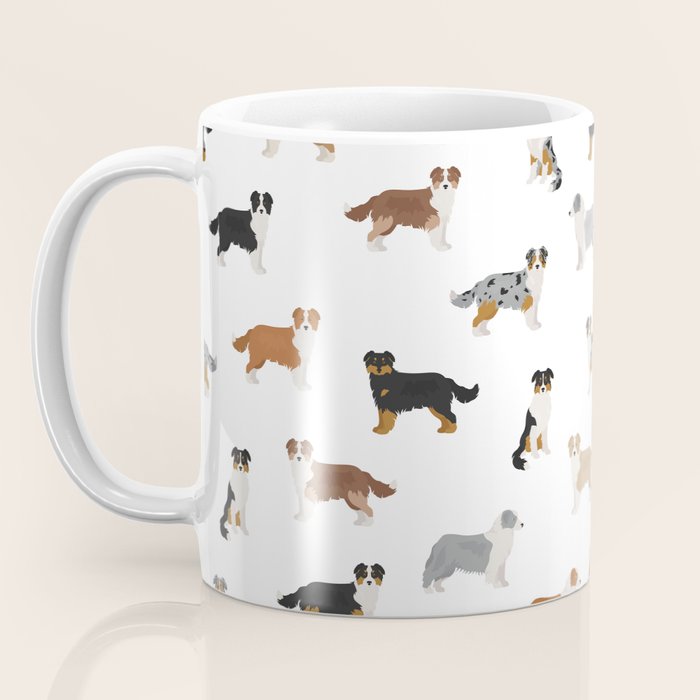 Australian Shepherd Colors Pattern Coffee Mug Gallery Image 3