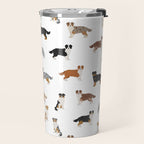 Australian Shepherd Colors Pattern Travel Mug Gallery Image 2