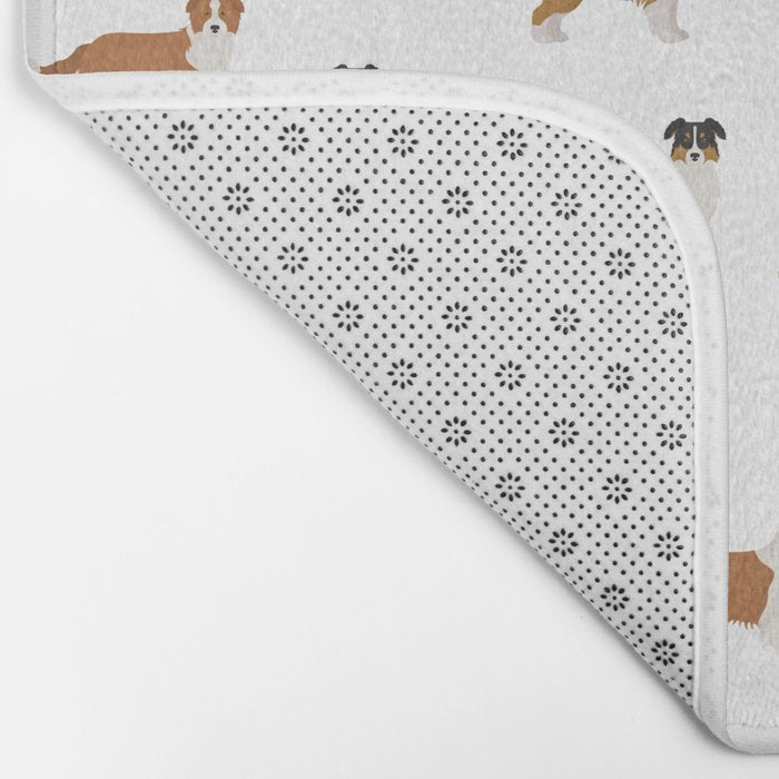 Australian Shepherd Colors Pattern Bath Mat Gallery Image 2