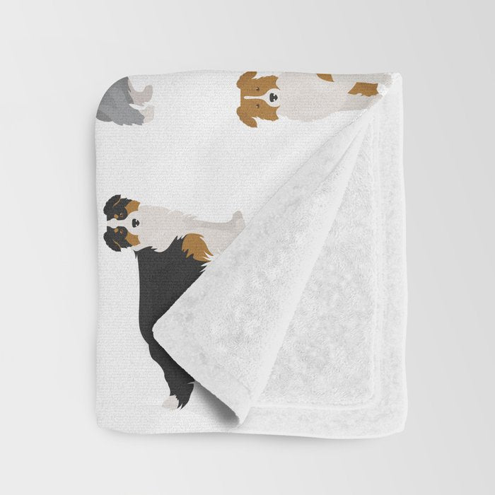Australian Shepherd Colors Pattern Throw Blanket Gallery Image 3