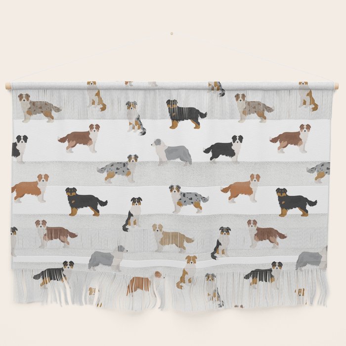 Australian Shepherd Colors Pattern Wall Hanging Gallery Image 1