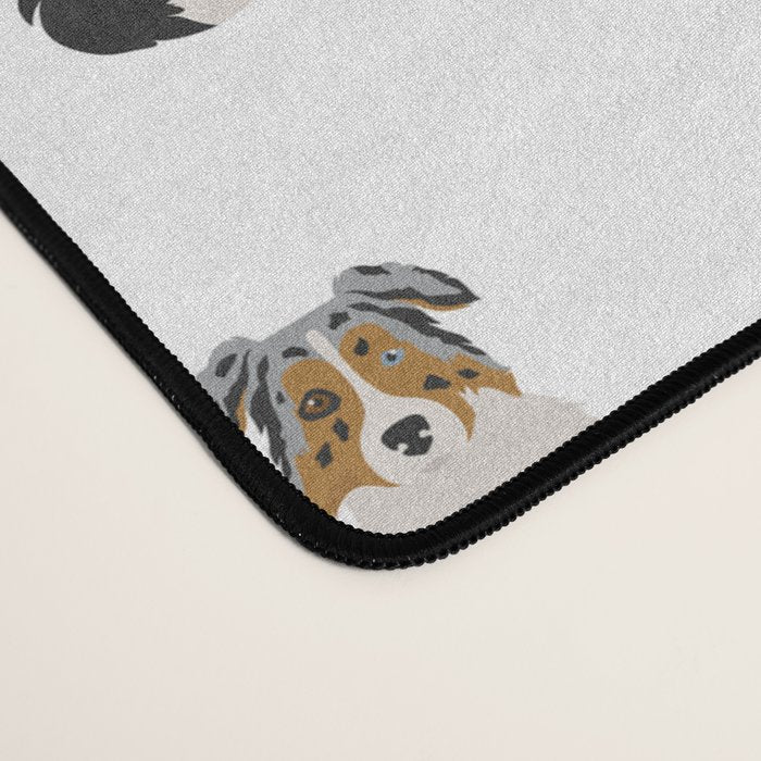 Australian Shepherd Colors Pattern Desk Mat Gallery Image 4
