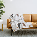 Australian Shepherd Colors Pattern Throw Blanket Gallery Image 1