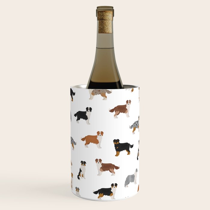 Australian Shepherd Colors Pattern Wine Chiller Gallery Image 3