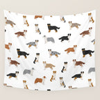 Australian Shepherd Colors Pattern Wall Tapestry Gallery Image 4