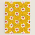 Yellow, Pink and Cream Daisy Flower Jigsaw Puzzle Gallery Image 1
