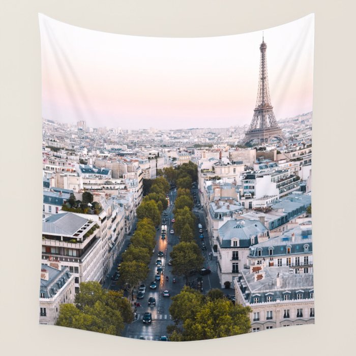 Paris City Wall Tapestry Gallery Image 4