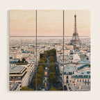 Paris City Wood Wall Art Gallery Image 1