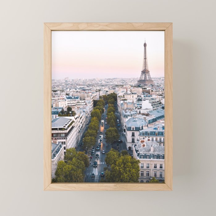 Paris City Mini Art Print Gallery Image 1
