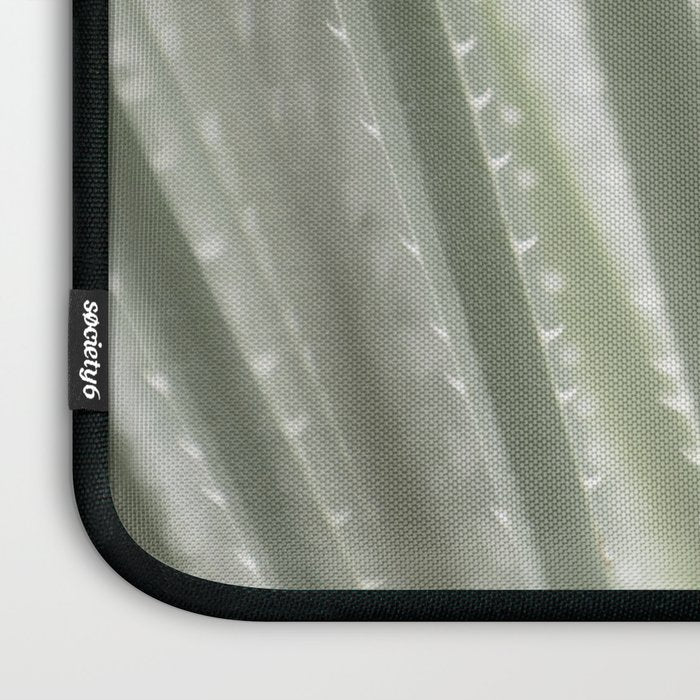 Yucca leaves pattern in sage green   Summer nature and travel photography Laptop Sleeve Gallery Image 3
