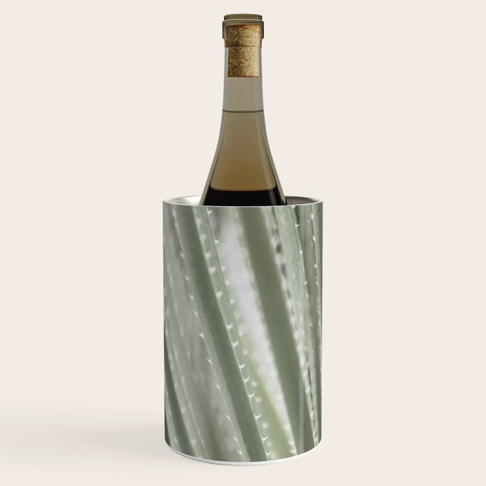 Yucca leaves pattern in sage green   Summer nature and travel photography Wine Chiller Gallery Image 2