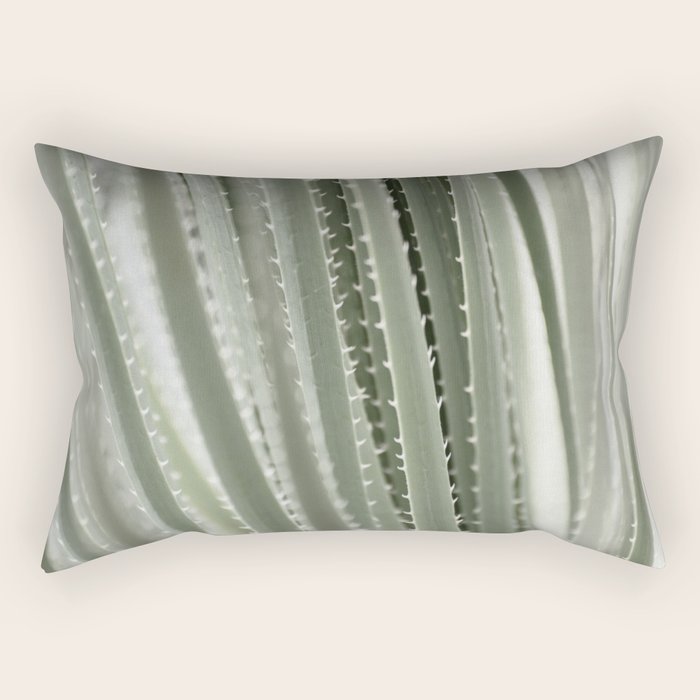 Yucca leaves pattern in sage green   Summer nature and travel photography Rectangular Pillow Gallery Image 2