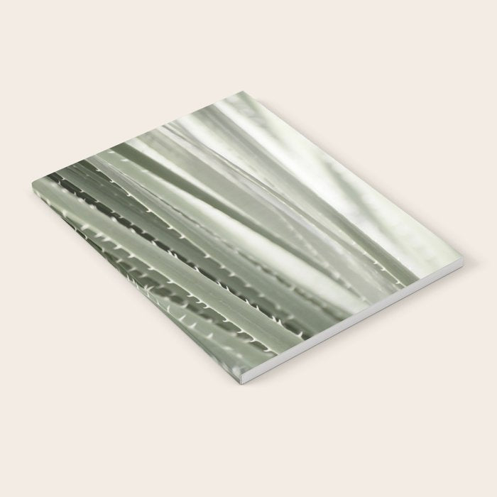 Yucca leaves pattern in sage green   Summer nature and travel photography Notebook Gallery Image 2