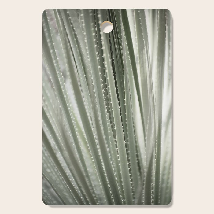 Yucca leaves pattern in sage green   Summer nature and travel photography Cutting Board Gallery Image 1