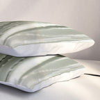Yucca leaves pattern in sage green   Summer nature and travel photography Pillow Sham Gallery Image 3