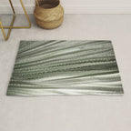 Yucca leaves pattern in sage green   Summer nature and travel photography Rug Gallery Image 1