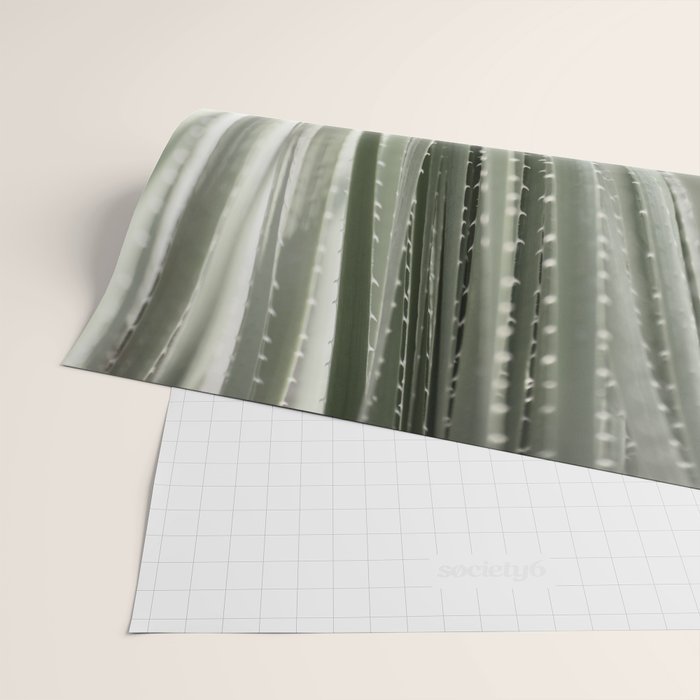 Yucca leaves pattern in sage green   Summer nature and travel photography Wrapping Paper Gallery Image 2