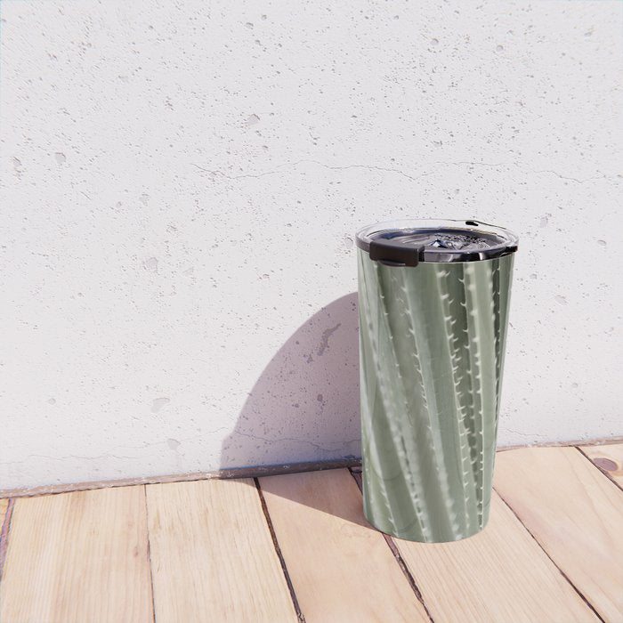 Yucca leaves pattern in sage green   Summer nature and travel photography Travel Mug Gallery Image 4