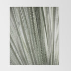 Yucca leaves pattern in sage green   Summer nature and travel photography Throw Blanket Gallery Image 2
