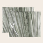 Yucca leaves pattern in sage green   Summer nature and travel photography Placemat Gallery Image 1