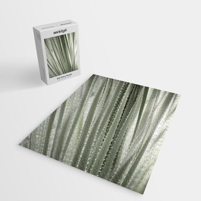 Yucca leaves pattern in sage green   Summer nature and travel photography Jigsaw Puzzle Gallery Image 2