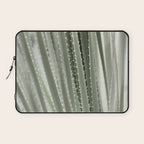 Yucca leaves pattern in sage green   Summer nature and travel photography Laptop Sleeve Gallery Image 1