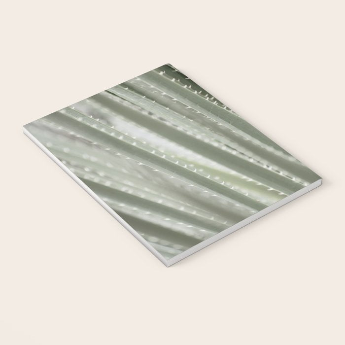Yucca leaves pattern in sage green   Summer nature and travel photography Notebook Gallery Image 3